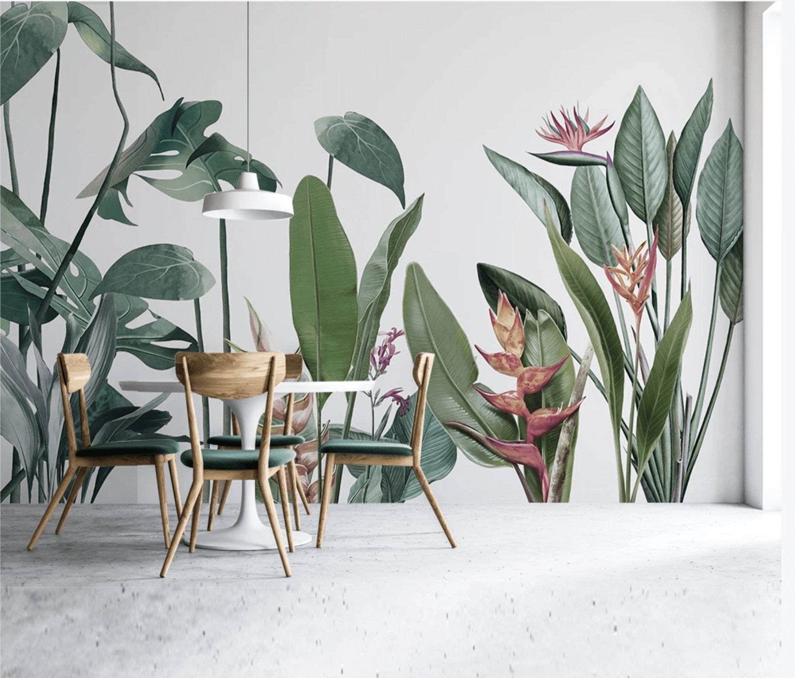 Papier peint panoramique Végétal tropical - papier peint sur mesure francais - muralconcept