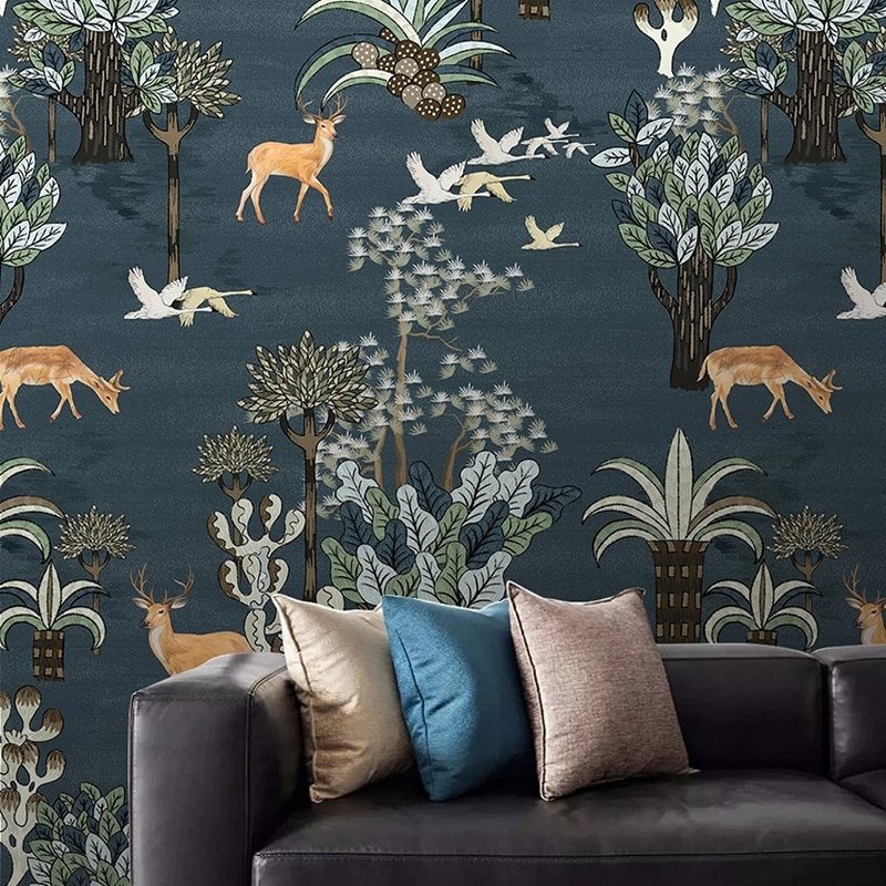 Papier peint Parc aux biches & Cerfs - papier peint sur mesure francais - muralconcept