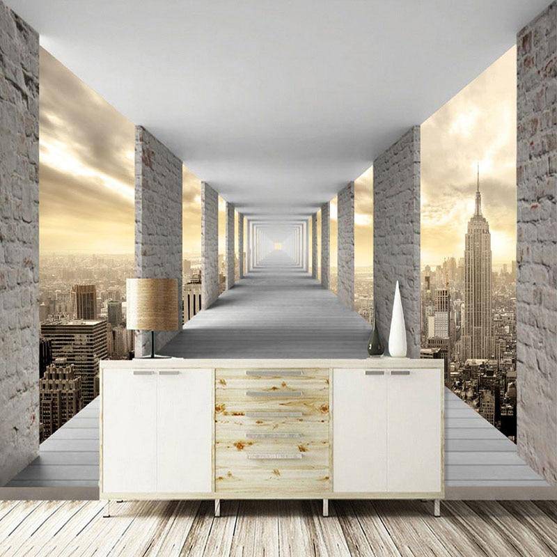 Papier peint trompe l'oeil New York Hall - papier peint sur mesure francais - muralconcept