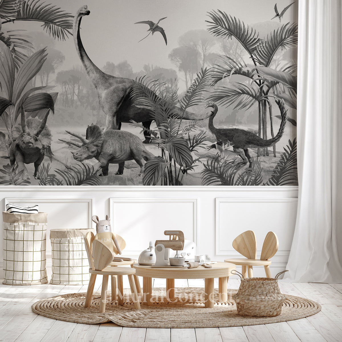 Children's bedroom wallpaper dinosaurs jurassik