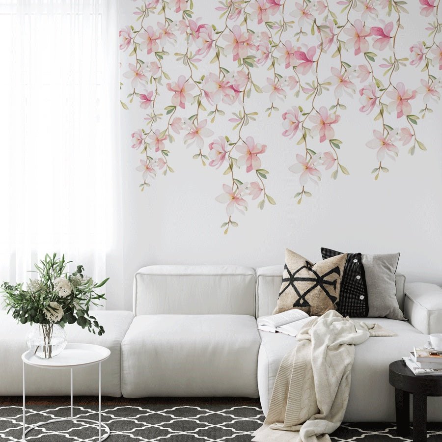 Papier peint cuisine guirlande de fleurs - Muralconceptpapier_peint_sur_mesure