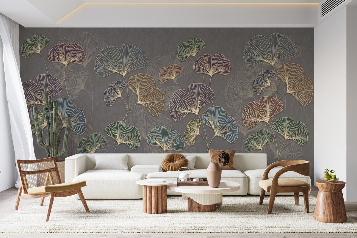 Trendy panoramic ginkgo asia wallpaper