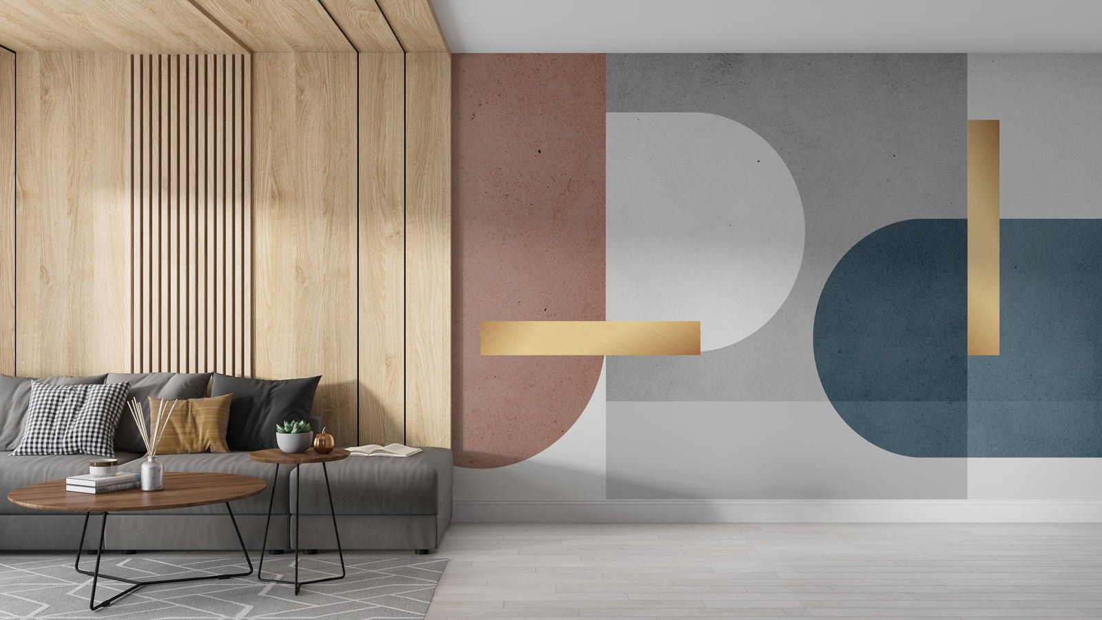 Papier peint ciment graphique - papier peint sur mesure francais - muralconcept