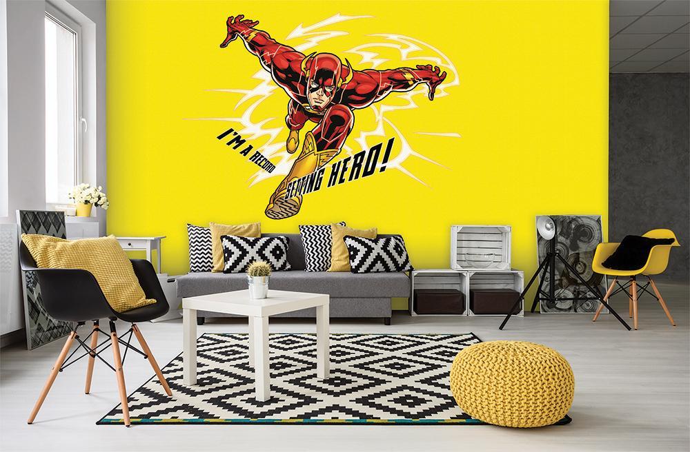Panoramic wallpaper hero flash speed record BD yellow