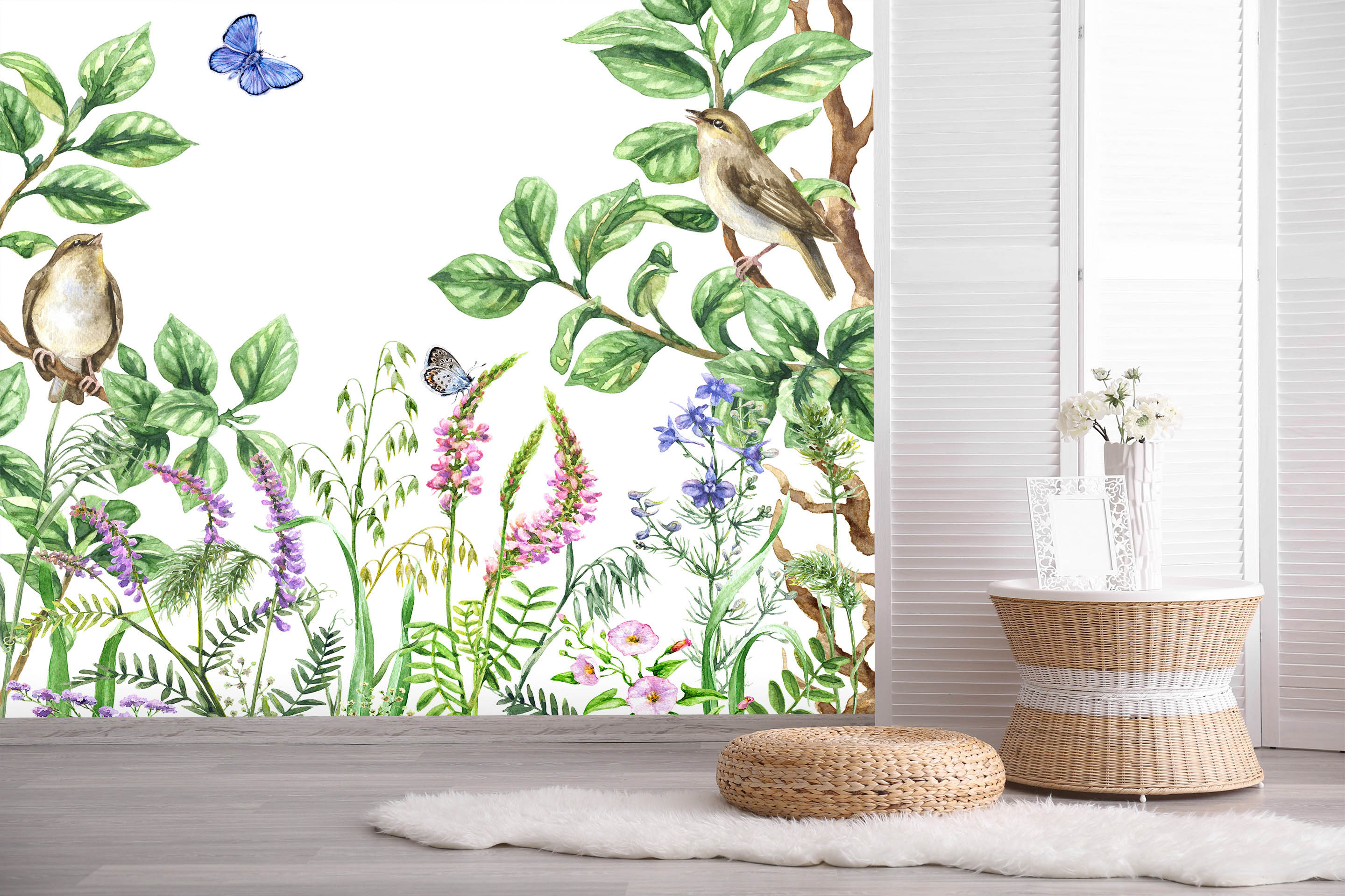 Papier peint panoramique réveil du printemps - papier peint sur mesure francais - muralconcept