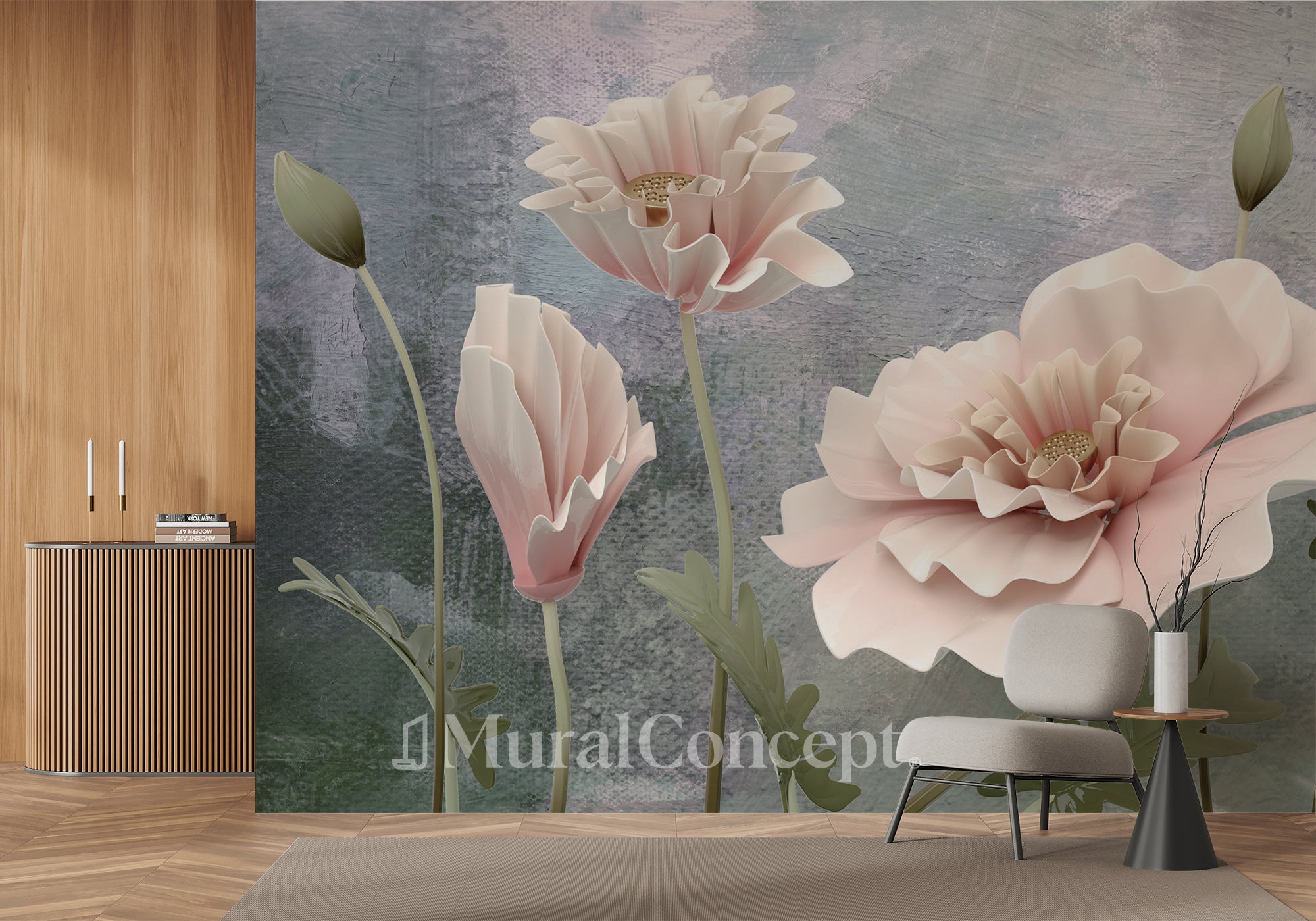 Papier peint panoramique Romantique Flower - panoramique français