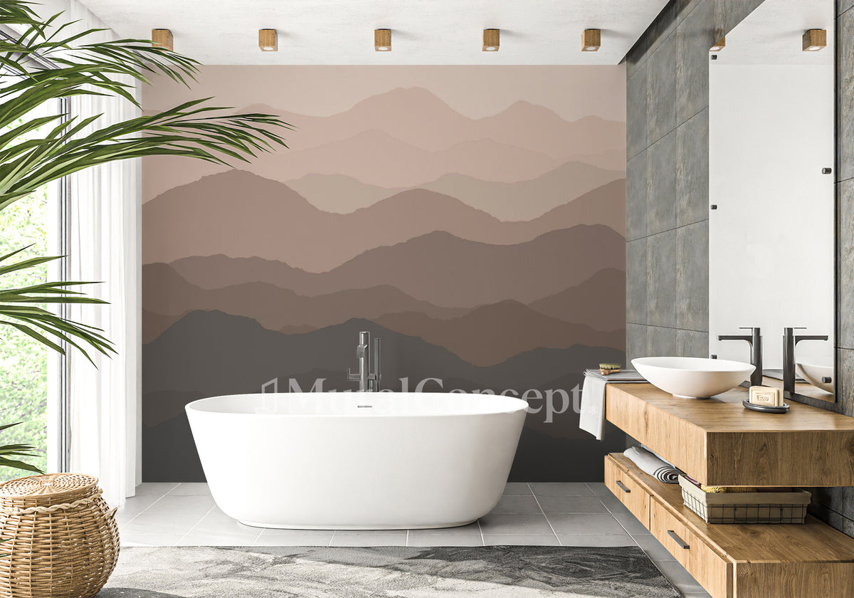 Terracotta Dunes Bathroom Wallpaper