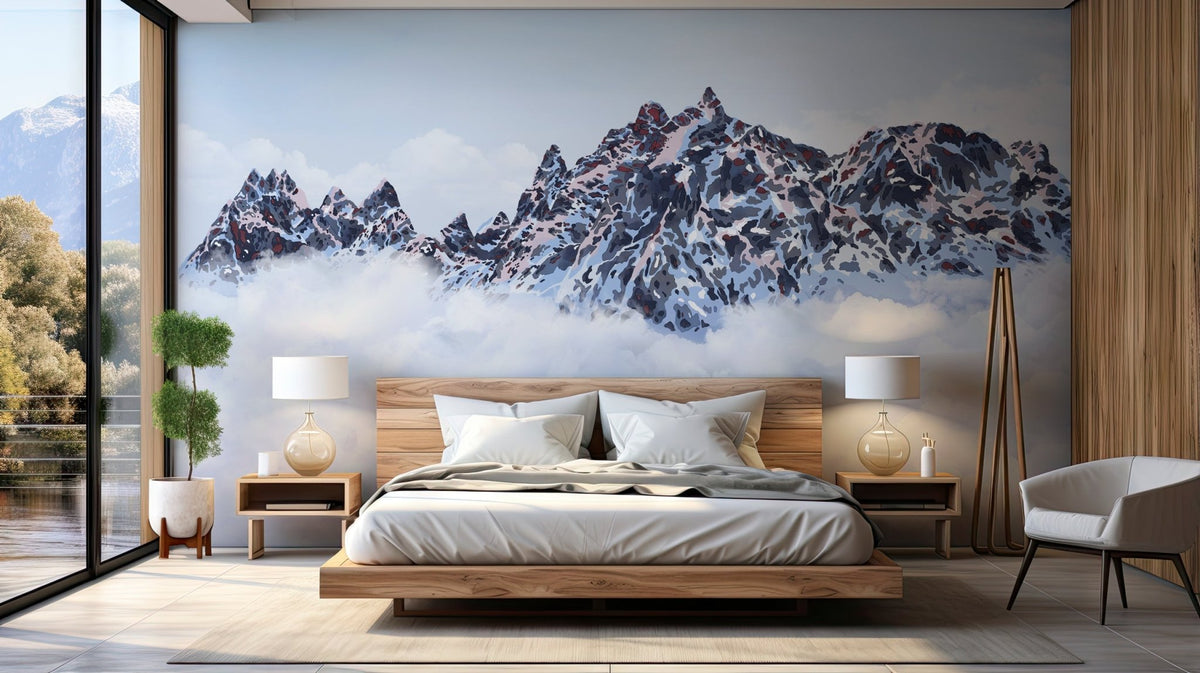 Mont Blanc wallpaper canvas of the peaks