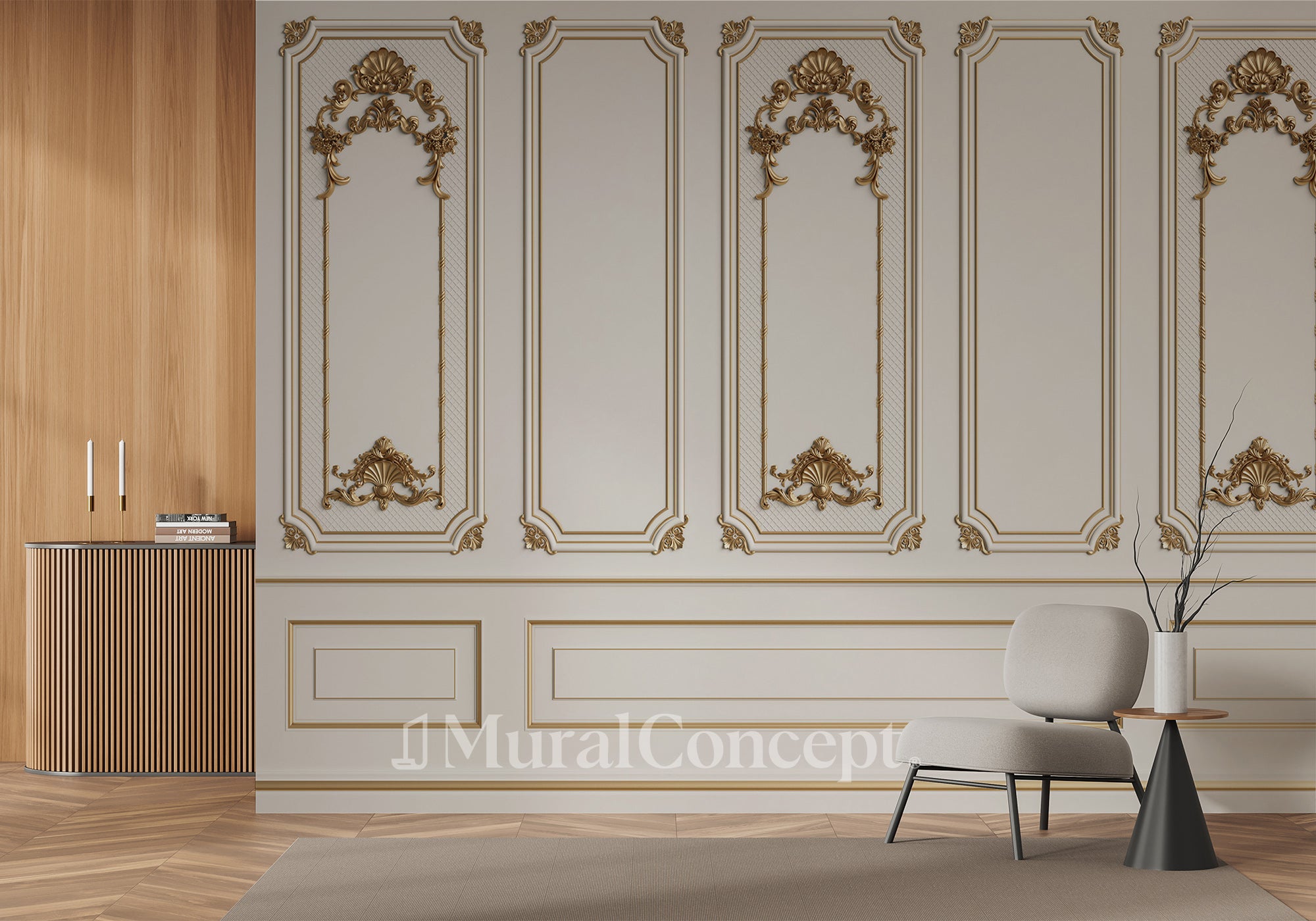 Papier peint Trompe l'oeil Haussmanien Paris - panoramique français