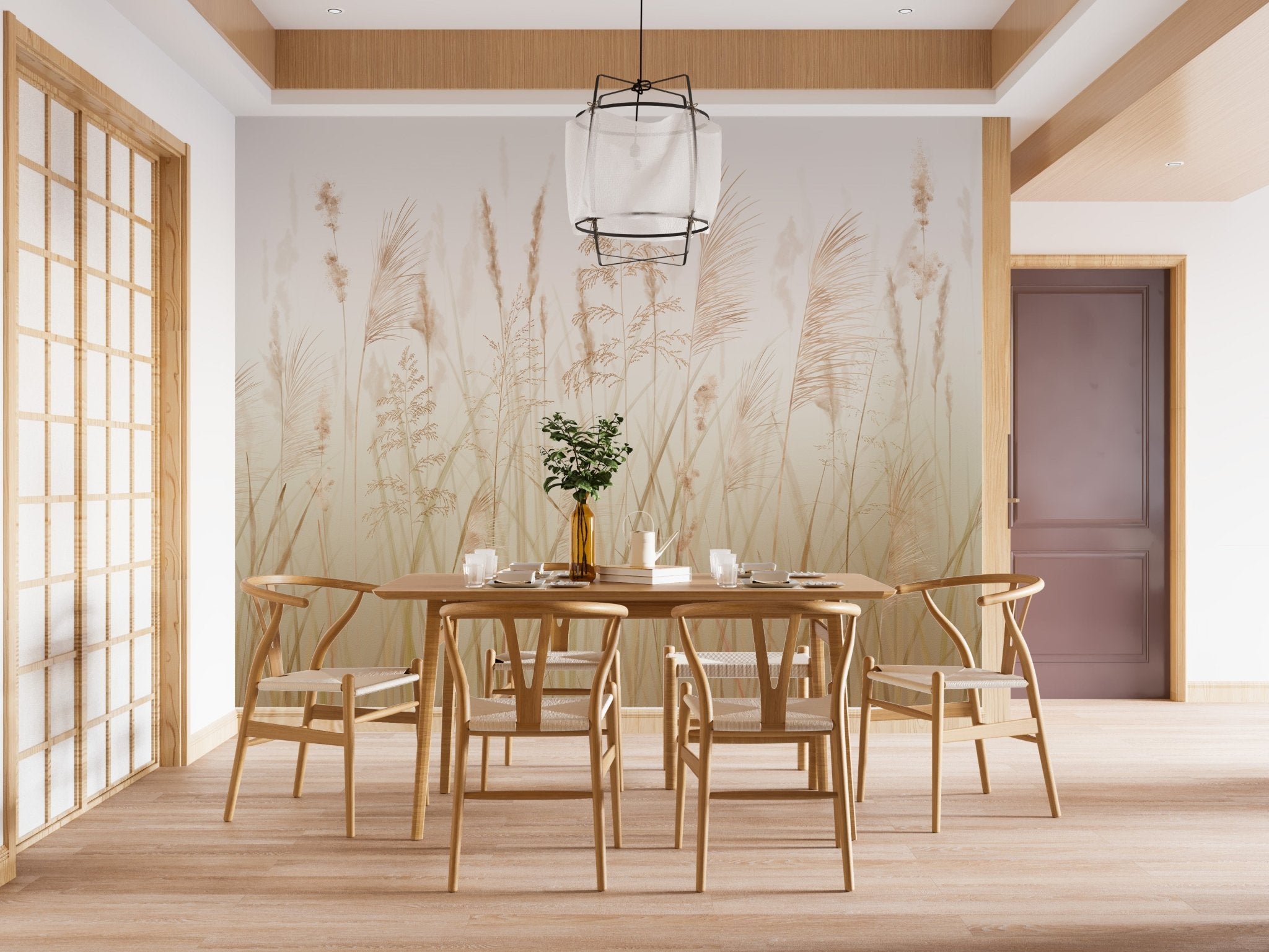 papier-peint-panoramique-pampa-champs-blé-brin herbe