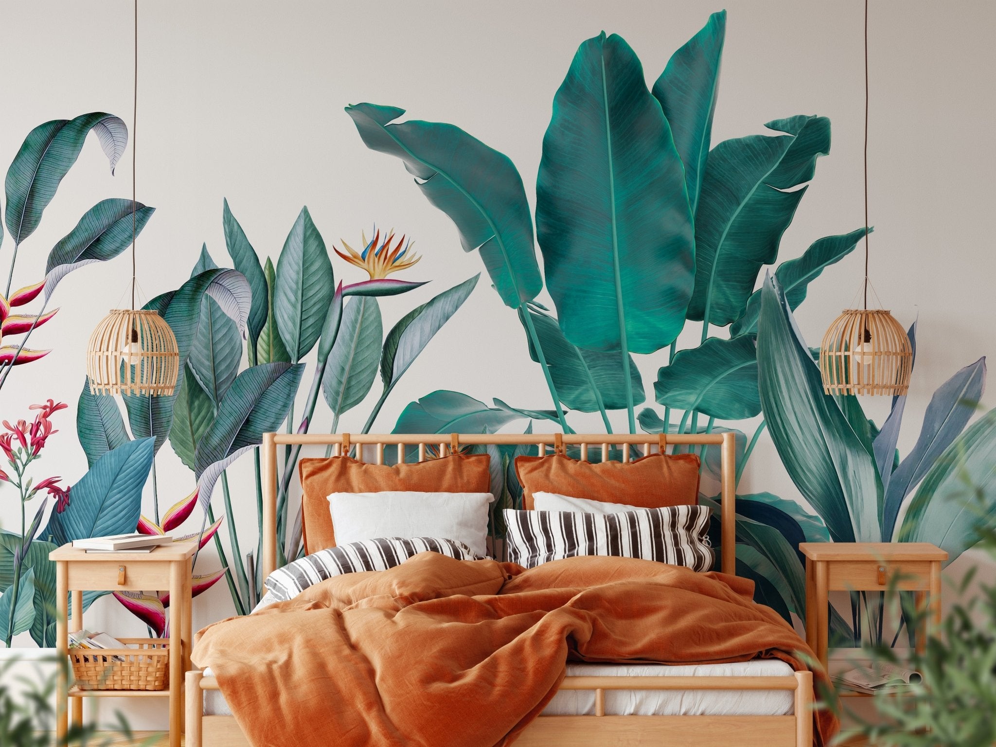 papier peint chambre panoramique exotique